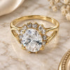 Oro Laminado Multi Stone Ring, Gold Filled Style Cluster Design, with White Cubic Zirconia, Polished, Golden Finish, 5.176.034.1.08 (Size 8)