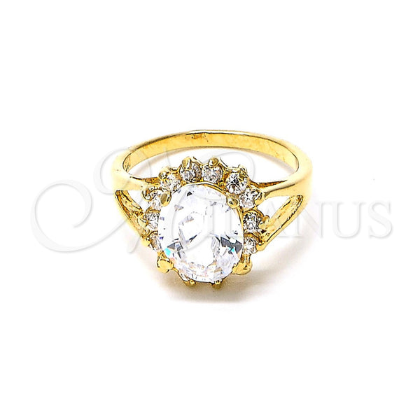 Gold Filled Ring — Multi Stone Ring Cluster Design with White Cubic — main product view — SKU 103225 | Oro Laminado anillo — Multi Stone Ring Cluster diseño with blanco Cubic — SKU 103225