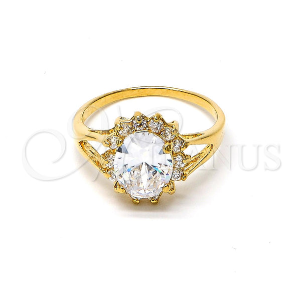 Gold Filled Ring — Multi Stone Ring Cluster Design with White Cubic — main product view — SKU 103226 | Oro Laminado anillo — Multi Stone Ring Cluster diseño with blanco Cubic — SKU 103226