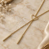 Oro Laminado Fancy Necklace, Gold Filled Style Heart and Rolo Design, Polished, Golden Finish, 04.63.1279.36 (36 Inches Length)