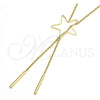 Oro Laminado Fancy Necklace, Gold Filled Style Star and Rolo Design, Polished, Golden Finish, 04.63.1280.36 (36 Inches Length)