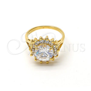 Gold Filled Ring — Multi Stone Ring Cluster Design with White Cubic — main product view — SKU 103412 | Oro Laminado anillo — Multi Stone Ring Cluster diseño with blanco Cubic — SKU 103412