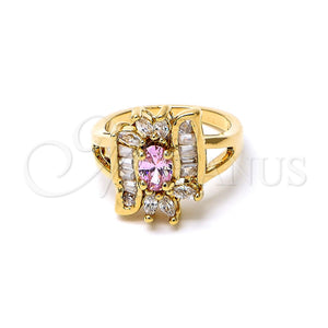 Gold Filled Ring — Multi Stone Ring Baguette and Cluster Design with — main product view — SKU 103582 | Oro Laminado anillo — Multi Stone Ring Baguette and Cluster diseño with — SKU 103582