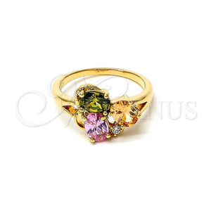 Gold Filled Ring — Multi Stone Ring with Multicolor Cubic Zirconia Polished — main product view — SKU 103605 | Oro Laminado anillo — Multi Stone Ring with Multicolor Cubic Zirconia pulido — SKU 103605