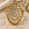Oro Laminado Multi Stone Ring, Gold Filled Style with White Micro Pave, Polished, Golden Finish, 01.118.0022.07 (Size 7)