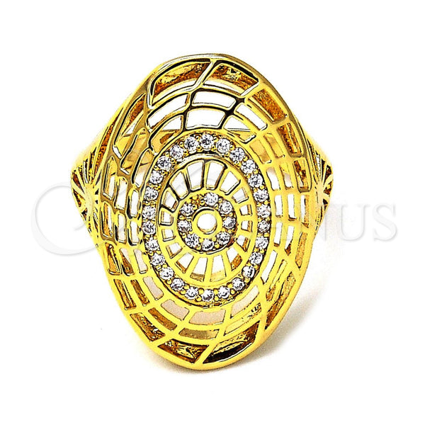 Gold Filled Ring — Multi Stone Ring with White Micro Pave Polished — main product view — SKU 103746 | Oro Laminado anillo — Multi Stone Ring with blanco Micro Pave pulido — SKU 103746