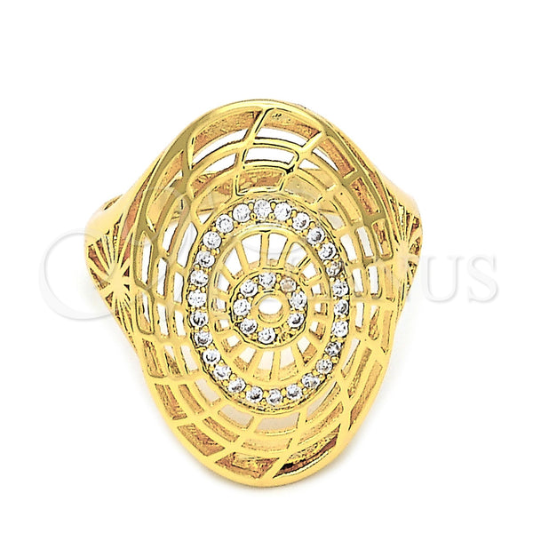 Gold Filled Ring — Multi Stone Ring with White Micro Pave Polished — main product view — SKU 103748 | Oro Laminado anillo — Multi Stone Ring with blanco Micro Pave pulido — SKU 103748