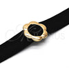 Oro Laminado Fancy Necklace, Gold Filled Style Choker and Flower Design, Polished, Golden Finish, 04.215.0002.13 (15 MM Thickness, 13 Inches Length)