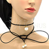 Oro Laminado Fancy Necklace, Gold Filled Style Choker and Ball Design, with Ivory Pearl, Polished, Golden Finish, 04.215.0014.72 (03 MM Thickness, 72 Inches Length)