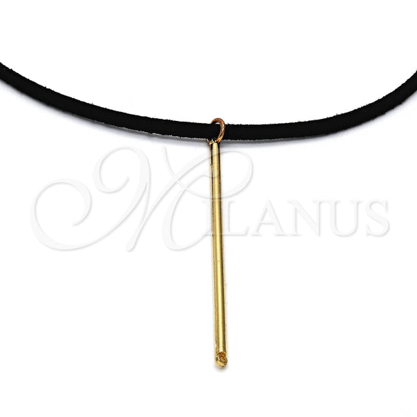 Oro Laminado Fancy Necklace, Gold Filled Style Choker Design, Polished, Golden Finish, 04.215.0013.72 (02 MM Thickness, 72 Inches Length)