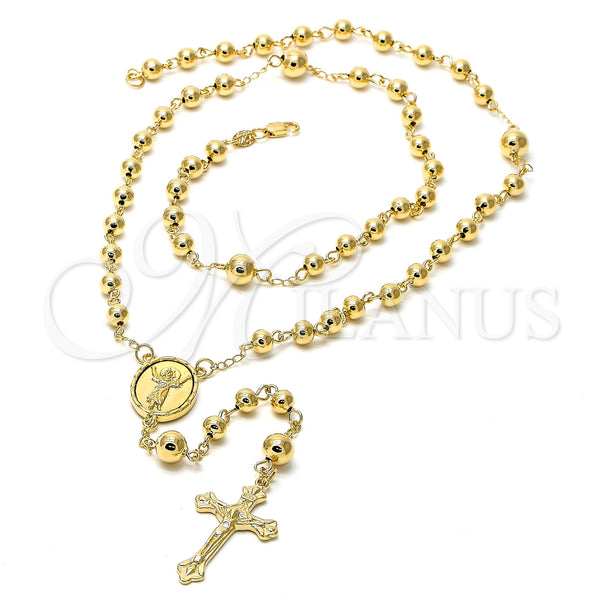 Gold Filled Jewelry — Large Rosary Crucifix and Divino NiÃ±o Design Polished — main product view — SKU 103851 | Oro Laminado joyería — Large Rosary Crucifix and Divino NiÃ±o diseño pulido — SKU 103851