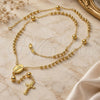 Oro Laminado Medium Rosary, Gold Filled Style Divino NiÃ±o and Crucifix Design, Polished, Golden Finish, 5.211.007.1.24