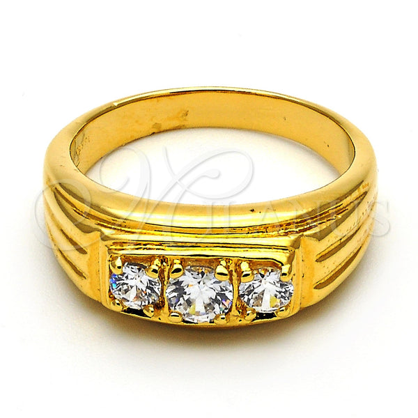 Gold Filled Ring — Mens Ring with White Cubic Zirconia Polished 5. — main product view — SKU 103954 | Oro Laminado anillo — Mens Ring with blanco Cubic Zirconia pulido 5. — SKU 103954