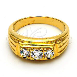 Gold Filled Ring — Mens Ring with White Cubic Zirconia Polished 5. — main product view — SKU 103954 | Oro Laminado anillo — Mens Ring with blanco Cubic Zirconia pulido 5. — SKU 103954