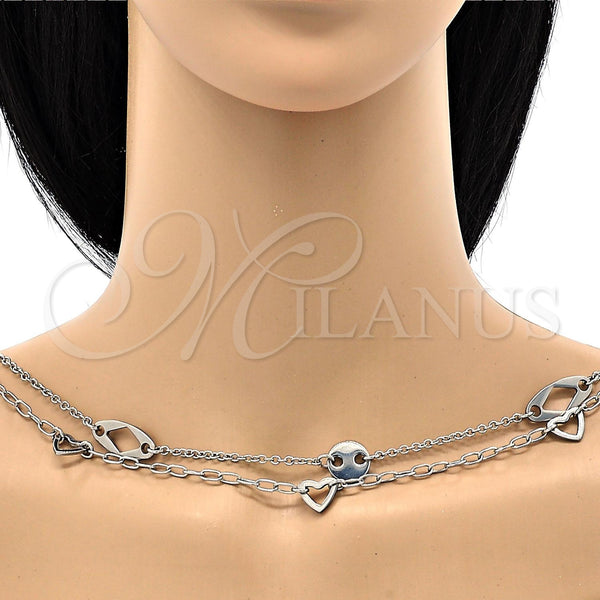 Stainless Steel Necklace — Fancy Necklace Polished 04. 20 MM Thickness 34 — alternate product view — SKU 103961 | Acero Inoxidable collar — elegante Necklace pulido 04. 20 MM Thickness 34 — SKU 103961