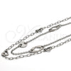Stainless Steel Fancy Necklace, Polished, Steel Finish, 04.220.0002.34 (20 MM Thickness, 34 Inches Length)
