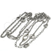 Stainless Steel Fancy Necklace, Polished, Steel Finish, 04.220.0002.34 (20 MM Thickness, 34 Inches Length)