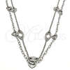 Stainless Steel Fancy Necklace, Polished, Steel Finish, 04.220.0002.34 (20 MM Thickness, 34 Inches Length)