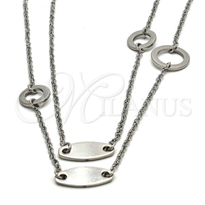 Stainless Steel Necklace — Fancy Necklace Polished 04. 18 MM Thickness 65 — main product view — SKU 103962 | Acero Inoxidable collar — elegante Necklace pulido 04. 18 MM Thickness 65 — SKU 103962
