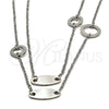 Stainless Steel Fancy Necklace, Polished, Steel Finish, 04.220.0001.65 (18 MM Thickness, 65 Inches Length)