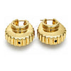 Oro Laminado Medium Hoop, Gold Filled Style Hollow Design, Diamond Cutting Finish, Golden Finish, 02.91.0052