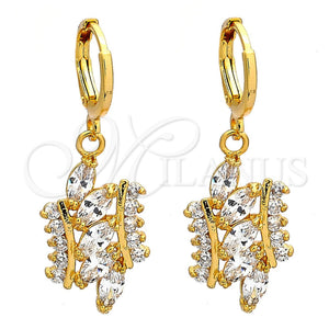 Gold Filled Ring — Dangle Earring with White Cubic Zirconia Polished 02. — main product view — SKU 104391 | Oro Laminado anillo — Dangle Earring with blanco Cubic Zirconia pulido 02. — SKU 104391