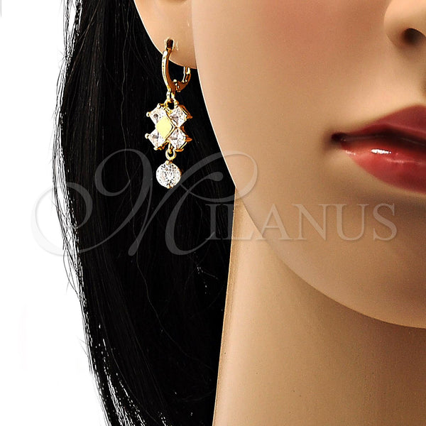 Gold Filled Ring — Long Earring with White Cubic Zirconia Polished 02. — alternate product view — SKU 104405 | Oro Laminado anillo — Long Earring with blanco Cubic Zirconia pulido 02. — SKU 104405