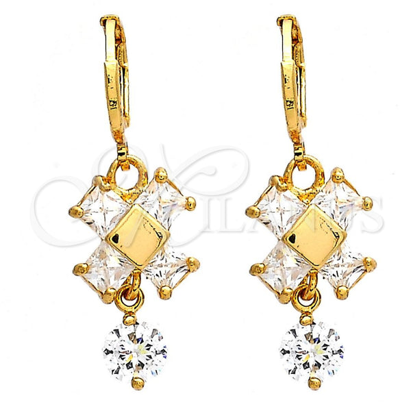 Gold Filled Ring — Long Earring with White Cubic Zirconia Polished 02. — main product view — SKU 104405 | Oro Laminado anillo — Long Earring with blanco Cubic Zirconia pulido 02. — SKU 104405