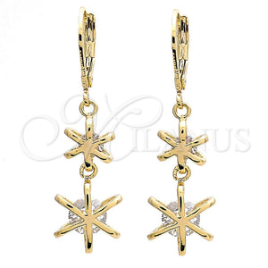 Gold Filled Ring — Long Earring Star Design with White Cubic Zirconia — main product view — SKU 104428 | Oro Laminado anillo — Long Earring estrella diseño with blanco Cubic Zirconia — SKU 104428