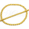 Stainless Steel Necklace and Bracelet, Hugs and Kisses Design, Polished, Golden Finish, 06.231.0002.2