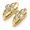 Oro Laminado Small Hoop, Gold Filled Style with White Cubic Zirconia, Polished, Golden Finish, 02.196.0019.1.15
