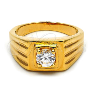 Gold Filled Ring — Mens Ring with White Cubic Zirconia Polished 5. — main product view — SKU 104619 | Oro Laminado anillo — Mens Ring with blanco Cubic Zirconia pulido 5. — SKU 104619