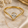 Oro Laminado Solitaire Ring, Gold Filled Style with White Cubic Zirconia, Polished, Golden Finish, 120.044.07 (Size 7)