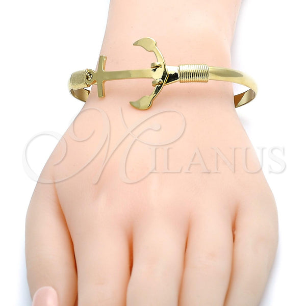 Gold Filled Jewelry — Individual Bangle Anchor Design Polished 07. 25 MM — alternate product view — SKU 104803 | Oro Laminado joyería — Individual Bangle Anchor diseño pulido 07. 25 MM — SKU 104803