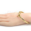 Oro Laminado Individual Bangle, Gold Filled Style Anchor Design, Polished, Golden Finish, 07.192.0012.06 (25 MM Thickness, Size 6 (2.75 Diameter))