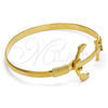 Oro Laminado Individual Bangle, Gold Filled Style Anchor Design, Polished, Golden Finish, 07.192.0012.06 (25 MM Thickness, Size 6 (2.75 Diameter))