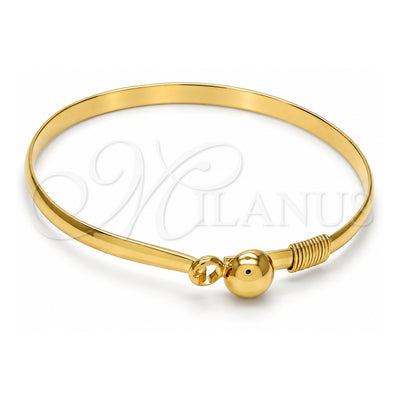 Oro Laminado Individual Bangle, Gold Filled Style Polished, Golden Finish, 07.192.0023.06 (10 MM Thickness, Size 6 (2.75 Diameter))
