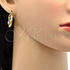 Oro Laminado Small Hoop, Gold Filled Style Twist Design, Polished, Two Tone, 02.170.0095.25