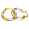 Oro Laminado Small Hoop, Gold Filled Style Twist Design, Polished, Two Tone, 02.170.0095.25