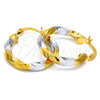 Oro Laminado Small Hoop, Gold Filled Style Twist Design, Polished, Two Tone, 02.170.0095.25