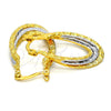 Oro Laminado Small Hoop, Gold Filled Style Diamond Cutting Finish, Two Tone, 02.170.0089.15