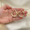 Oro Laminado Medium Hoop, Gold Filled Style Hollow Design, Polished, Golden Finish, 02.170.0088.30