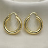 Oro Laminado Medium Hoop, Gold Filled Style Hollow Design, Polished, Golden Finish, 02.170.0088.30