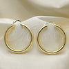Oro Laminado Large Hoop, Gold Filled Style Hollow Design, Polished, Golden Finish, 02.170.0088.50
