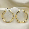 Oro Laminado Large Hoop, Gold Filled Style Hollow Design, Polished, Golden Finish, 02.170.0088.50