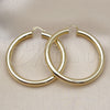 Oro Laminado Large Hoop, Gold Filled Style Hollow Design, Polished, Golden Finish, 02.170.0088.60