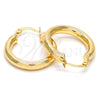 Oro Laminado Small Hoop, Gold Filled Style Hollow Design, Polished, Golden Finish, 5.136.006.25