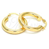 Oro Laminado Small Hoop, Gold Filled Style Hollow Design, Polished, Golden Finish, 5.136.006.25