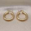 Oro Laminado Small Hoop, Gold Filled Style Hollow Design, Polished, Golden Finish, 5.136.006.25