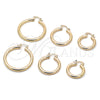 Oro Laminado Small Hoop, Gold Filled Style Hollow Design, Polished, Golden Finish, 5.136.006.25